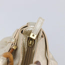 Salvatore Ferragamo Gancini Hand Bag Leather Gold Auth 212110A-21