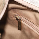 Salvatore Ferragamo Gancini Hand Bag Leather Gold Auth 212110A-26