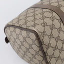 GUCCI GG Supreme Web Sherry Line Hand Bag PVC Beige Gold Auth 212112-13