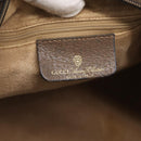 GUCCI GG Supreme Web Sherry Line Hand Bag PVC Beige Gold Auth 212112-16