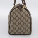 GUCCI GG Supreme Web Sherry Line Hand Bag PVC Beige Gold Auth 212112-4
