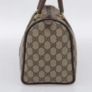 GUCCI GG Supreme Web Sherry Line Hand Bag PVC Beige Gold Auth 212112-5