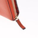 GUCCI Interlocking Long Wallet Leather Outlet Orange Gold 449397 Auth 212115A-12