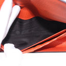 GUCCI Interlocking Long Wallet Leather Outlet Orange Gold 449397 Auth 212115A-17