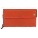 GUCCI Interlocking Long Wallet Leather Outlet Orange Gold 449397 Auth 212115A-2