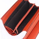 GUCCI Interlocking Long Wallet Leather Outlet Orange Gold 449397 Auth 212115A-21