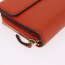 GUCCI Interlocking Long Wallet Leather Outlet Orange Gold 449397 Auth 212115A-8