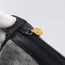 GUCCI Micro GG Supreme Sherry Line Bag PVC Navy Gold 89 02 018 Auth 212116-14