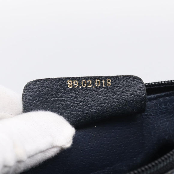 GUCCI Micro GG Supreme Sherry Line Bag PVC Navy Gold 89 02 018 Auth 212116