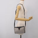 GUCCI Micro GG Supreme Sherry Line Bag PVC Navy Gold 89 02 018 Auth 212116-20
