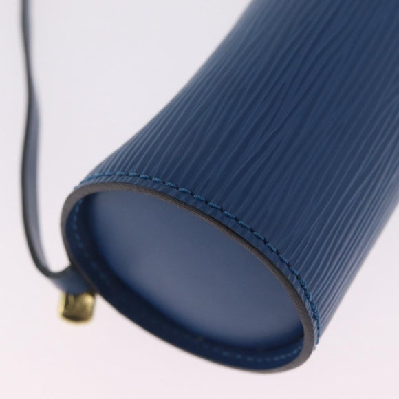 LOUIS VUITTON Epi Soufflot Pouch Blue LV Auth 212119V