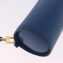 LOUIS VUITTON Epi Soufflot Pouch Blue LV Auth 212119V-13