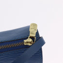 LOUIS VUITTON Epi Soufflot Pouch Blue LV Auth 212119V-15