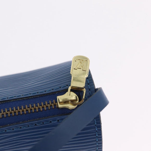 LOUIS VUITTON Epi Soufflot Pouch Blue LV Auth 212119V