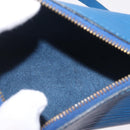 LOUIS VUITTON Epi Soufflot Pouch Blue LV Auth 212119V-18