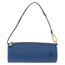 LOUIS VUITTON Epi Soufflot Pouch Blue LV Auth 212119V-2