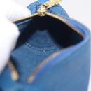 LOUIS VUITTON Epi Soufflot Pouch Blue LV Auth 212119V-20