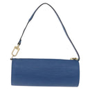 LOUIS VUITTON Epi Soufflot Pouch Blue LV Auth 212119V-3