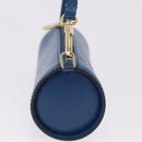 LOUIS VUITTON Epi Soufflot Pouch Blue LV Auth 212119V-4