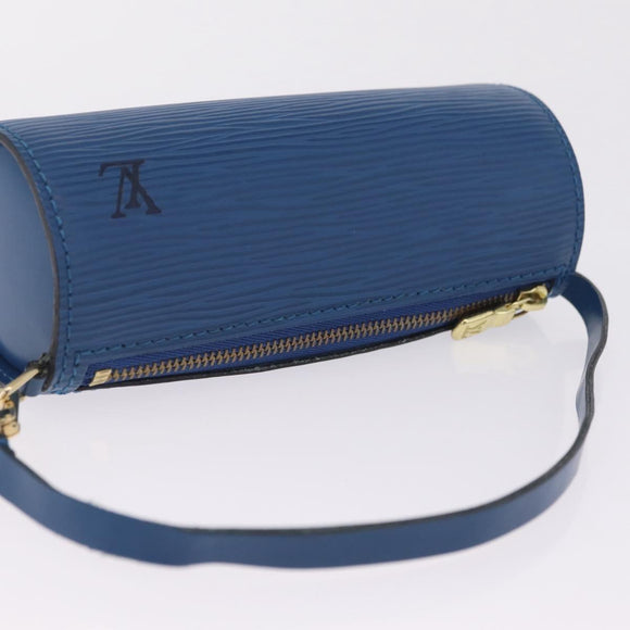 LOUIS VUITTON Epi Soufflot Pouch Blue LV Auth 212119V