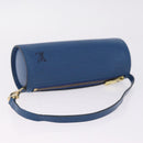 LOUIS VUITTON Epi Soufflot Pouch Blue LV Auth 212119V-7