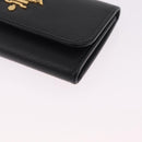 PRADA Key Case Safiano Leather Black Gold Auth 212121M-9