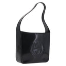 GUCCI Shoulder Bag Patent Leather Black Silver 000 1013 0506 Auth 212123-1