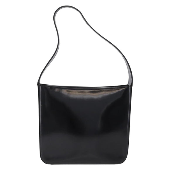 GUCCI Shoulder Bag Patent Leather Black Silver 000 1013 0506 Auth 212123