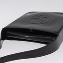 GUCCI Shoulder Bag Patent Leather Black Silver 000 1013 0506 Auth 212123-6