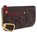 LOUIS VUITTON Perfo Pochette Cles Coin Purse Orange M95222 LV Auth 212126-1