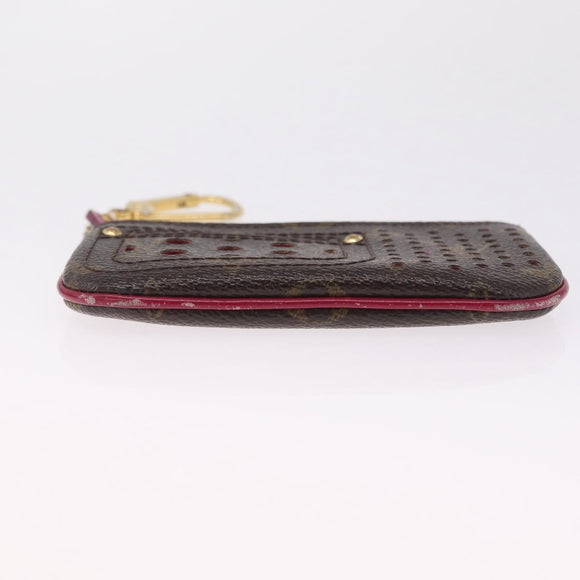 LOUIS VUITTON Perfo Pochette Cles Coin Purse Orange M95222 LV Auth 212126