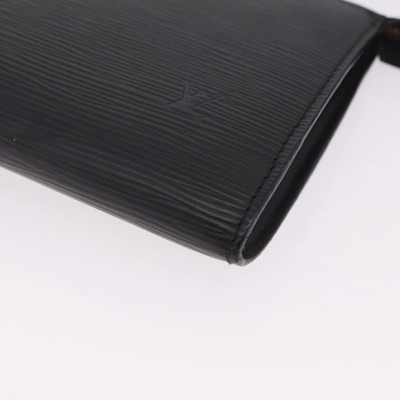 LOUIS VUITTON Epi Pochette Accessoires Pouch Black M52982 LV Auth 212129V