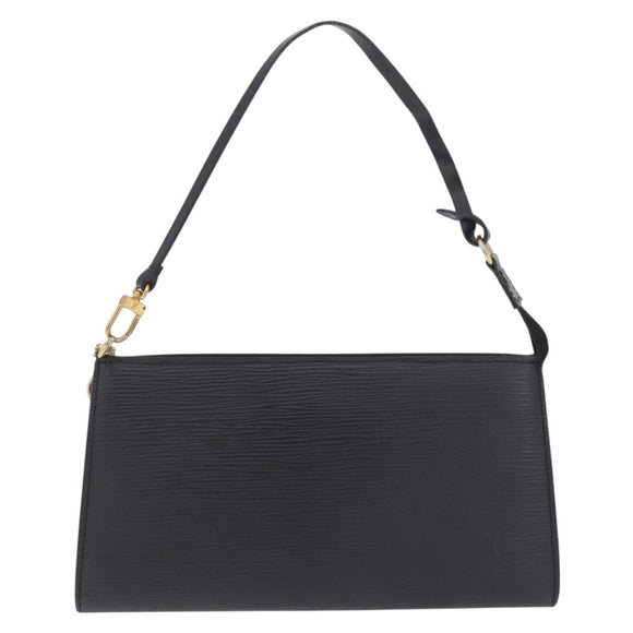 LOUIS VUITTON Epi Pochette Accessoires Pouch Black M52982 LV Auth 212129V