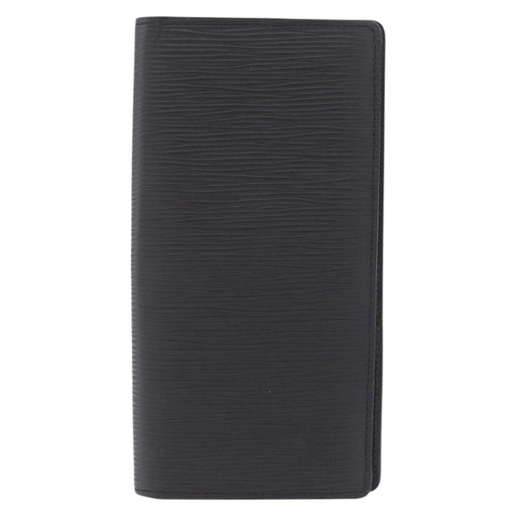 LOUIS VUITTON Epi Portefeuille Braza Long Wallet Black M60622 LV Auth 212146A