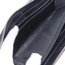 CHANEL Wild Stitch Long Wallet Leather Black Silver CC Auth 212153V-17