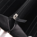 CHANEL Wild Stitch Long Wallet Leather Black Silver CC Auth 212153V-22
