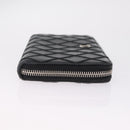 CHANEL Wild Stitch Long Wallet Leather Black Silver CC Auth 212153V-4