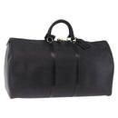 LOUIS VUITTON Epi Keepall 50 Boston Bag Black M42962 LV Auth 212156A-1