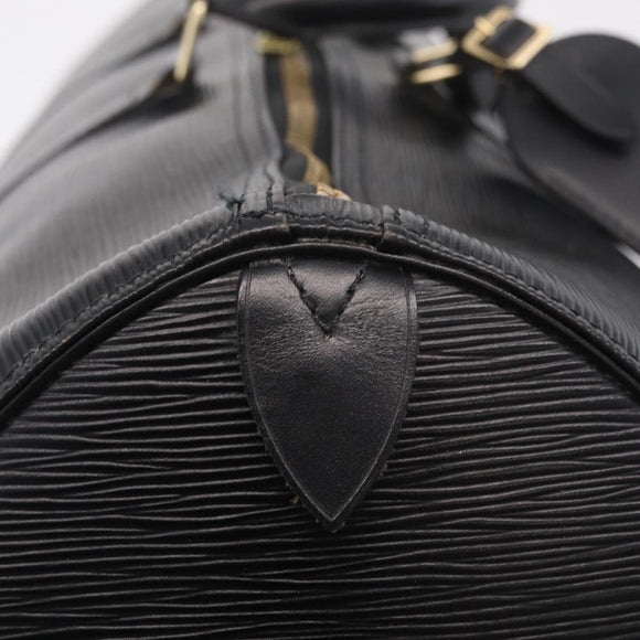 LOUIS VUITTON Epi Keepall 50 Boston Bag Black M42962 LV Auth 212156A