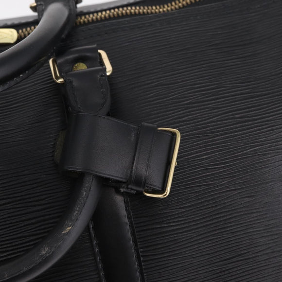LOUIS VUITTON Epi Keepall 50 Boston Bag Black M42962 LV Auth 212156A