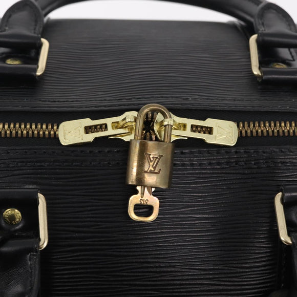 LOUIS VUITTON Epi Keepall 50 Boston Bag Black M42962 LV Auth 212156A