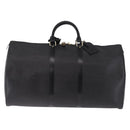 LOUIS VUITTON Epi Keepall 50 Boston Bag Black M42962 LV Auth 212156A-2