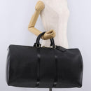 LOUIS VUITTON Epi Keepall 50 Boston Bag Black M42962 LV Auth 212156A-23