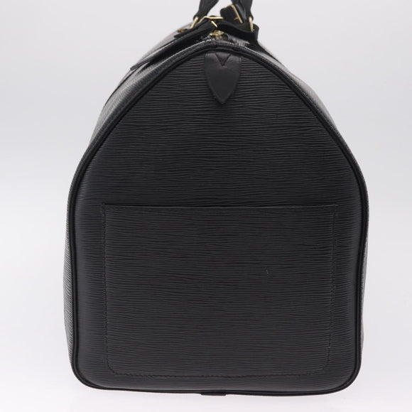 LOUIS VUITTON Epi Keepall 50 Boston Bag Black M42962 LV Auth 212156A