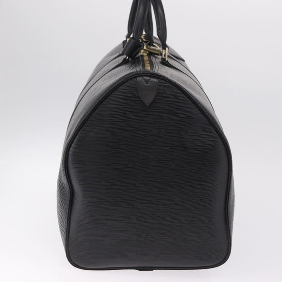 LOUIS VUITTON Epi Keepall 50 Boston Bag Black M42962 LV Auth 212156A