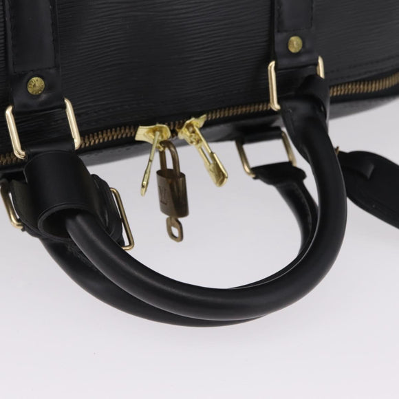 LOUIS VUITTON Epi Keepall 50 Boston Bag Black M42962 LV Auth 212156A