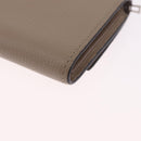 LOEWE Bifold Wallet Leather Beige Silver Auth 212160M-12