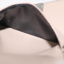 LOEWE Bifold Wallet Leather Beige Silver Auth 212160M-19