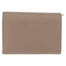 LOEWE Bifold Wallet Leather Beige Silver Auth 212160M-3
