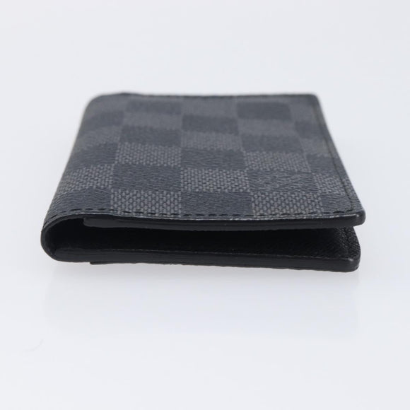 LOUIS VUITTON Damier Graphite Organizer Dupoch Card Case N63257 LV Auth 212163M